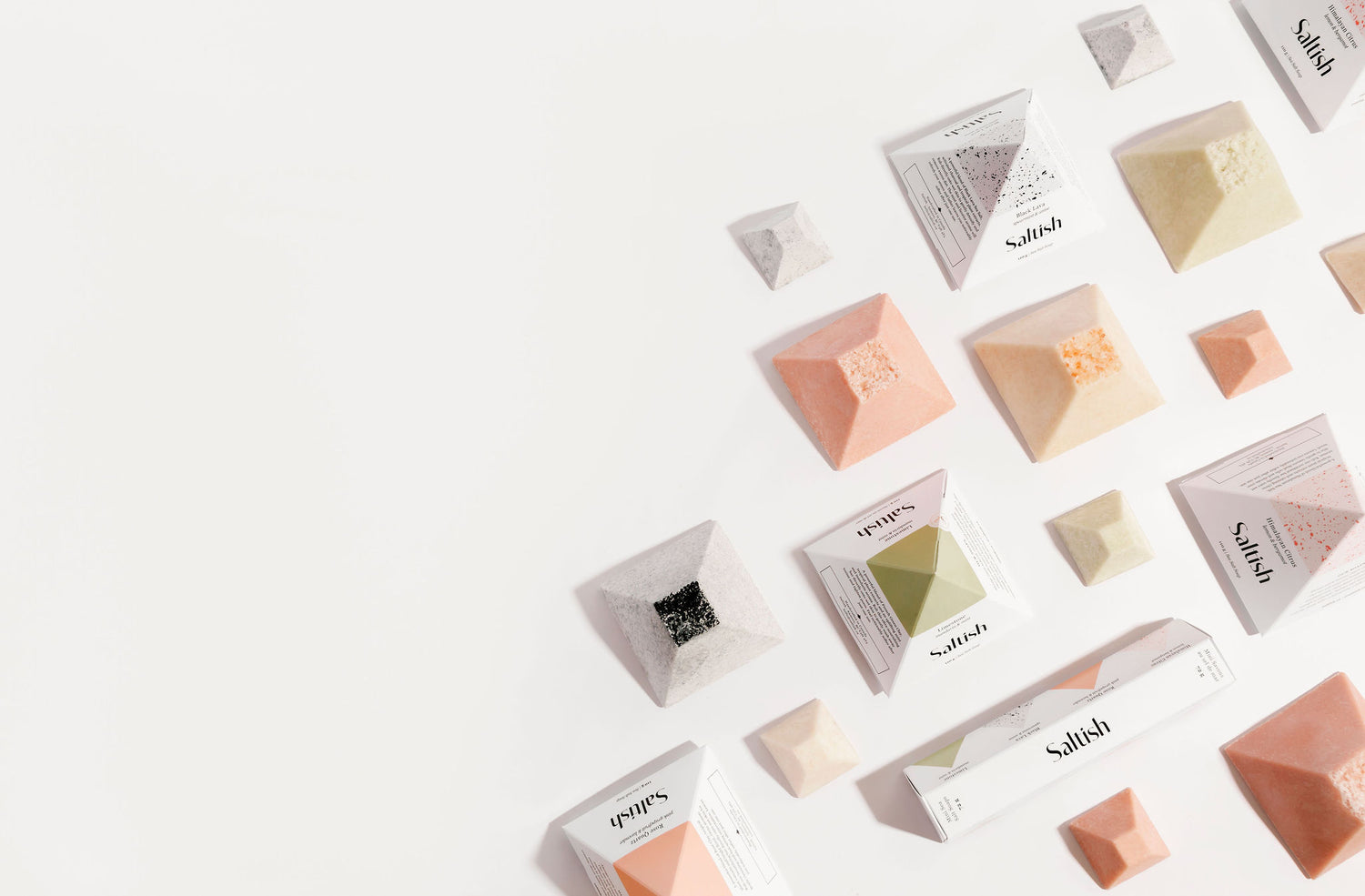Saltish pyramid sea salt soap